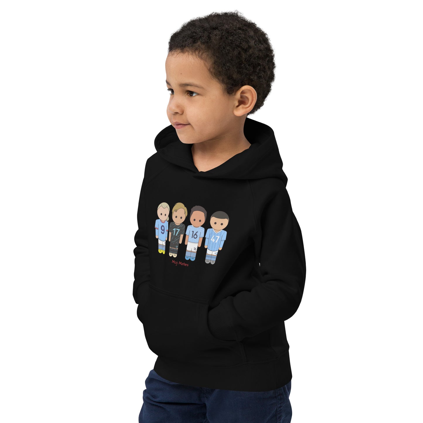 Man City Haaland De Bruyne Rodri Foden Kids eco hoodie