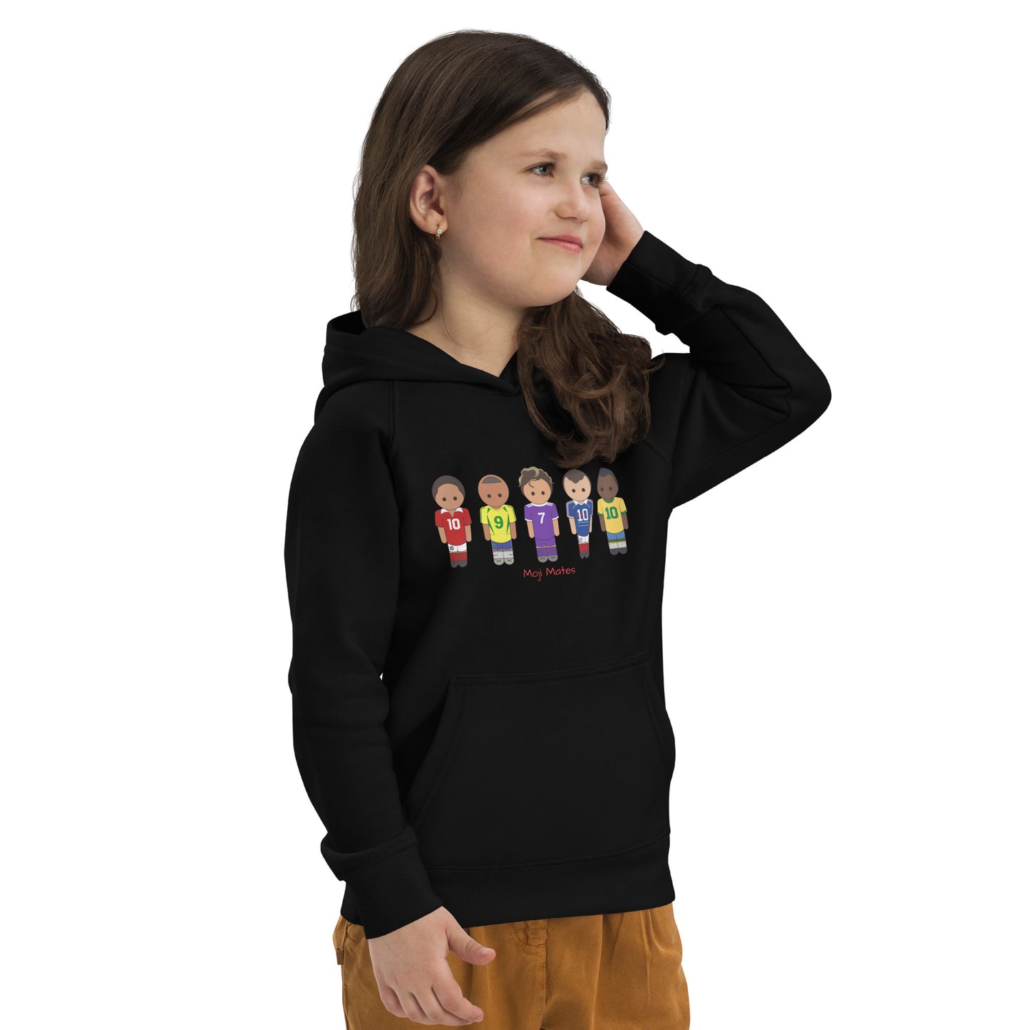 Legends of the Game Eusebio Ronaldo Pele R9 Zidane Kids eco hoodie