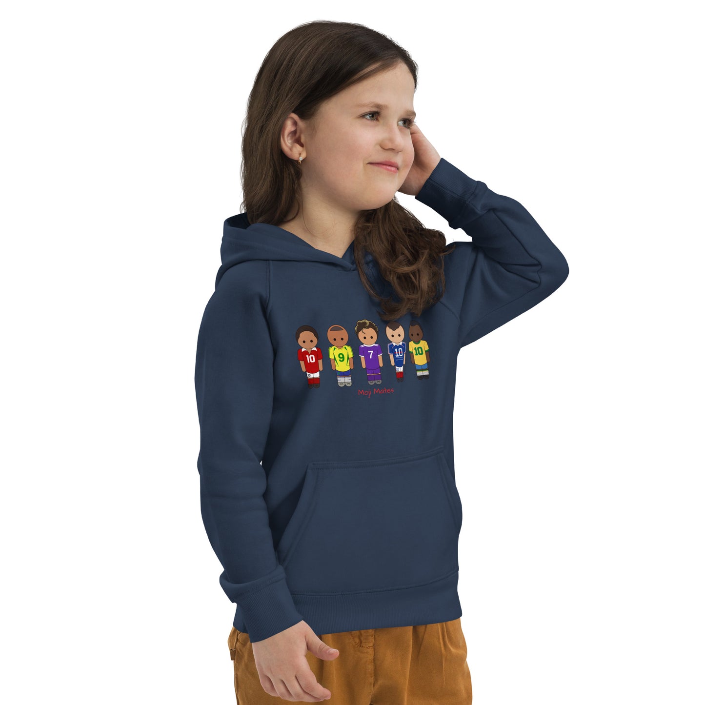Legends of the Game Eusebio Ronaldo Pele R9 Zidane Kids eco hoodie