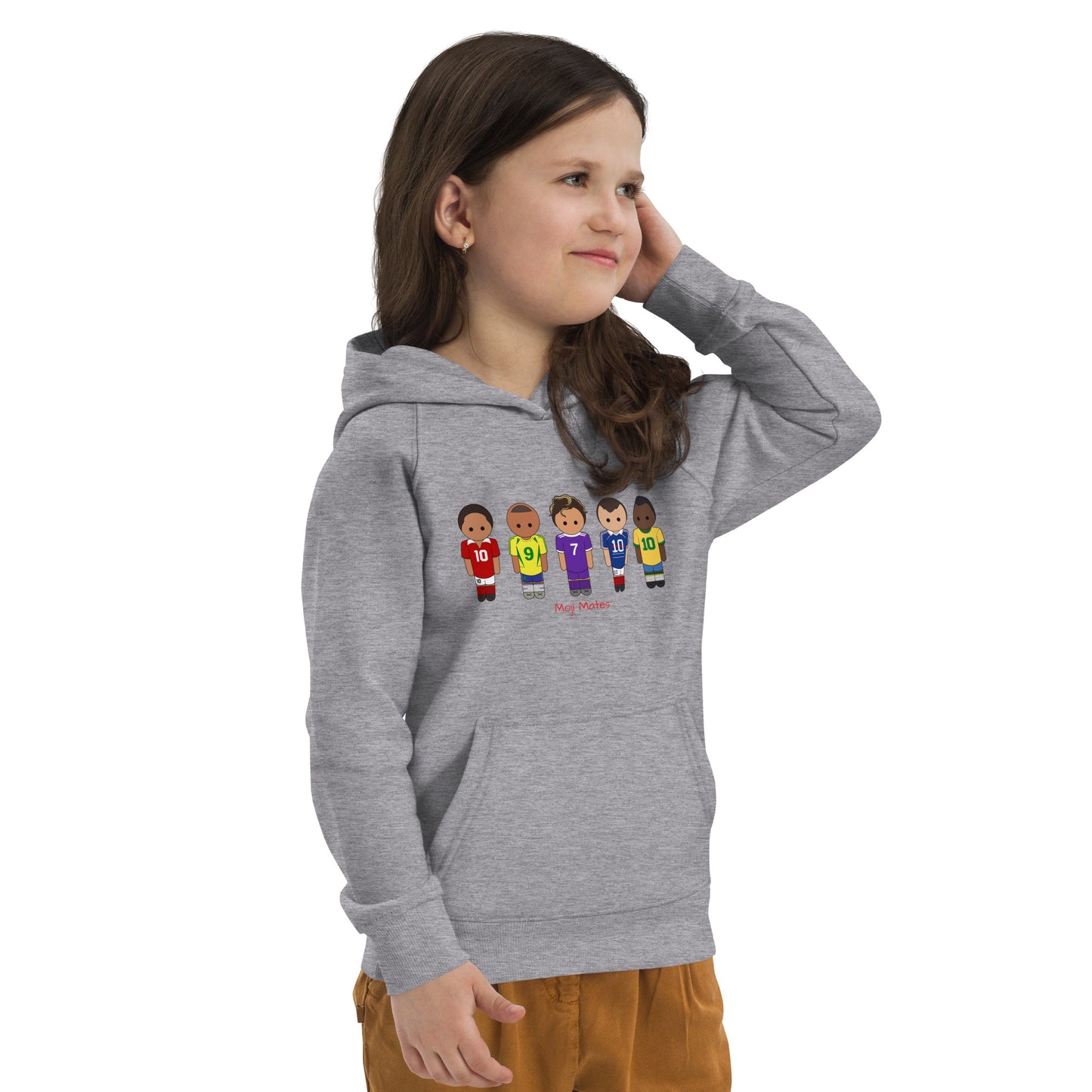 Legends of the Game Eusebio Ronaldo Pele R9 Zidane Kids eco hoodie