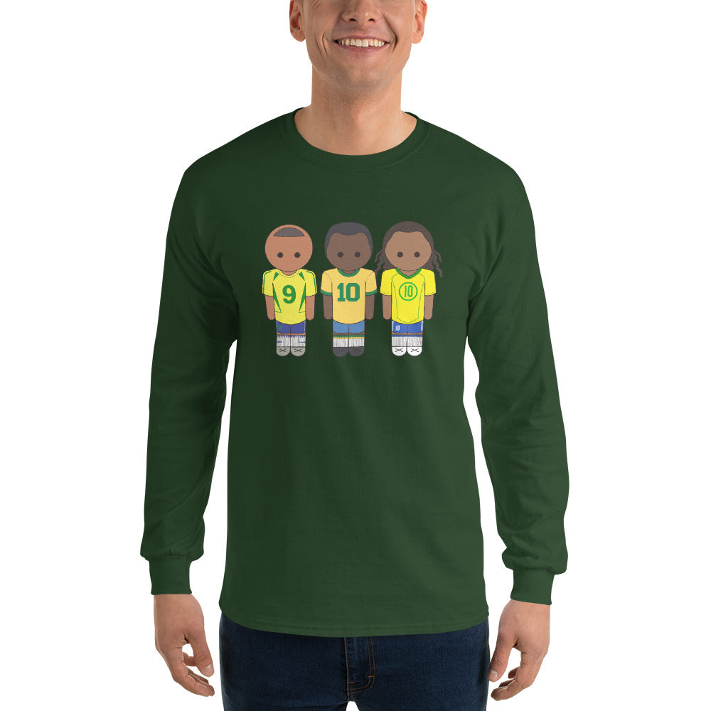Brazil Ronaldo R9-Pele-Ronaldihno Men’s Long Sleeve Shirt