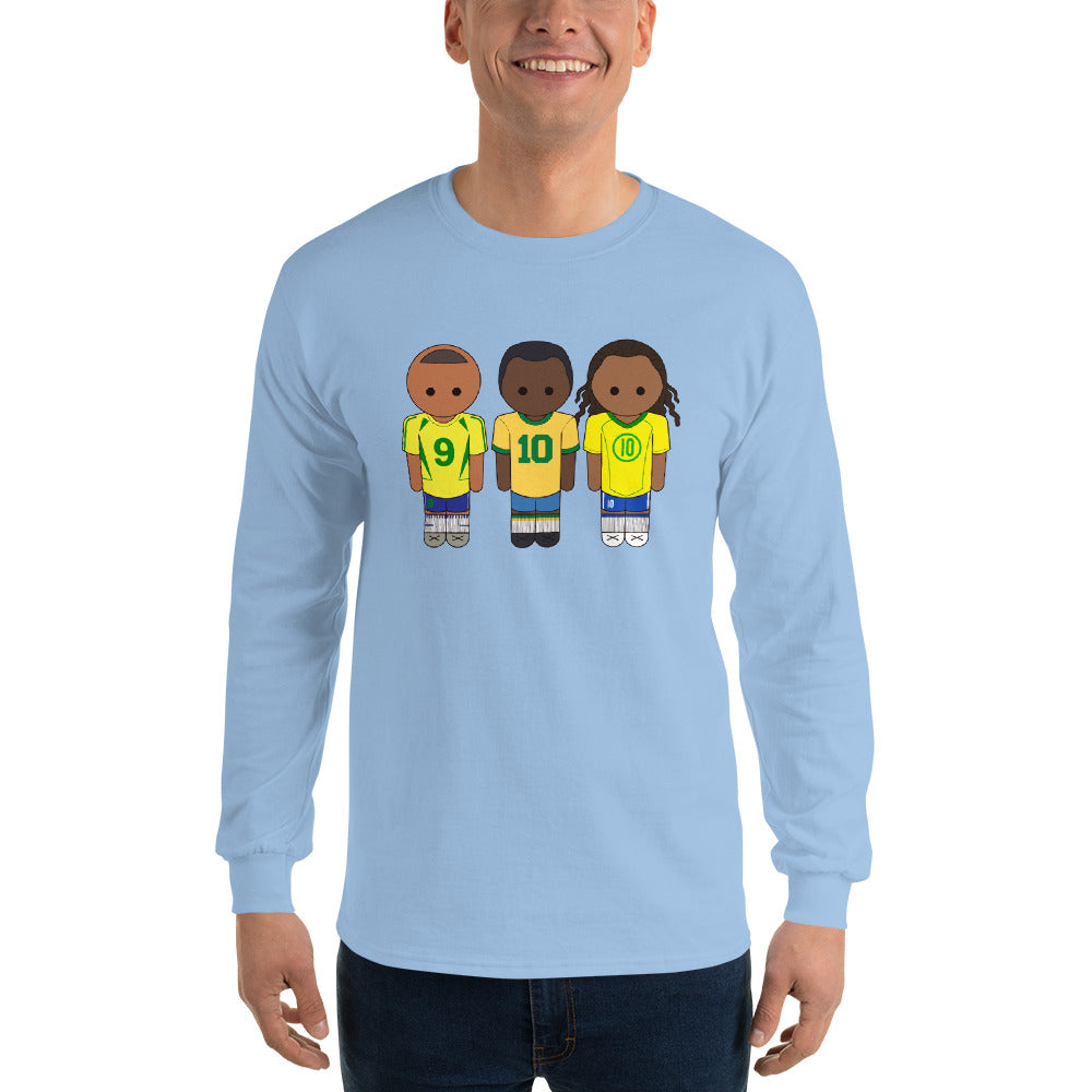 Brazil Ronaldo R9-Pele-Ronaldihno Men’s Long Sleeve Shirt