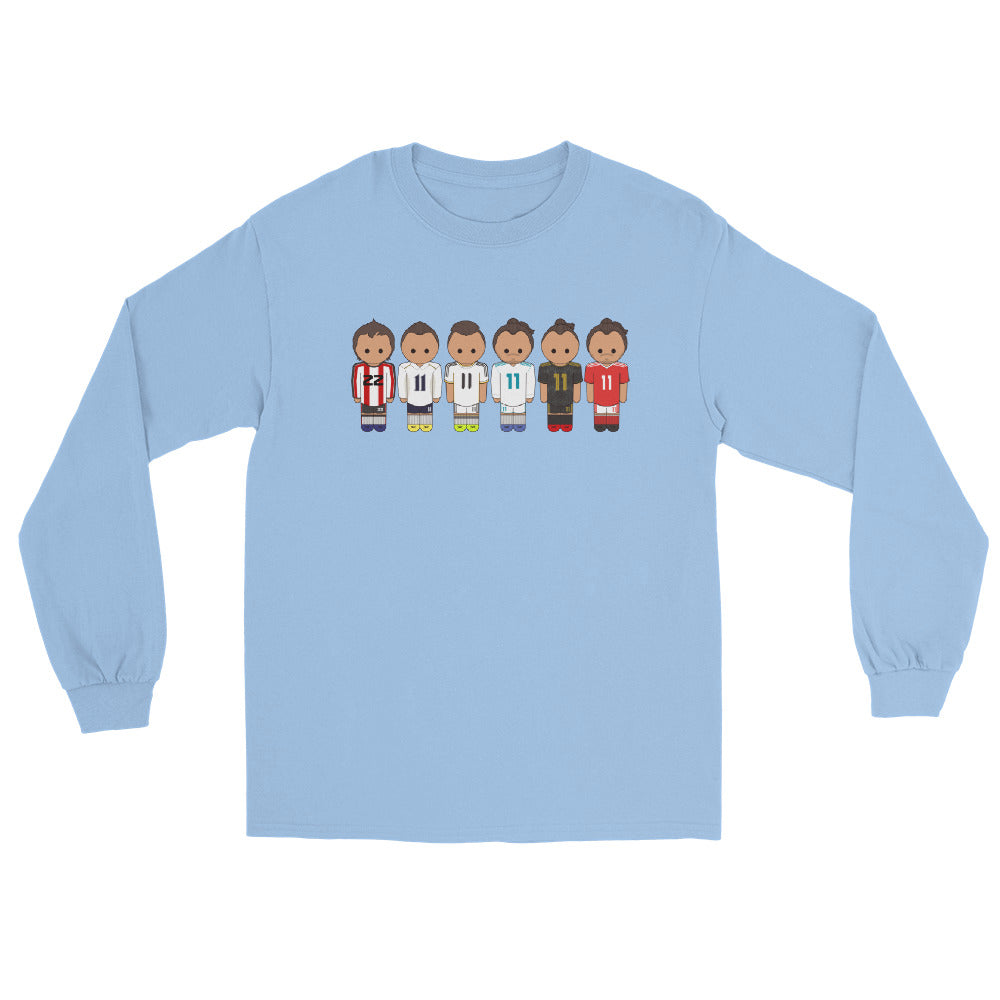 Gareth Bale Lineup Men’s Long Sleeve Shirt