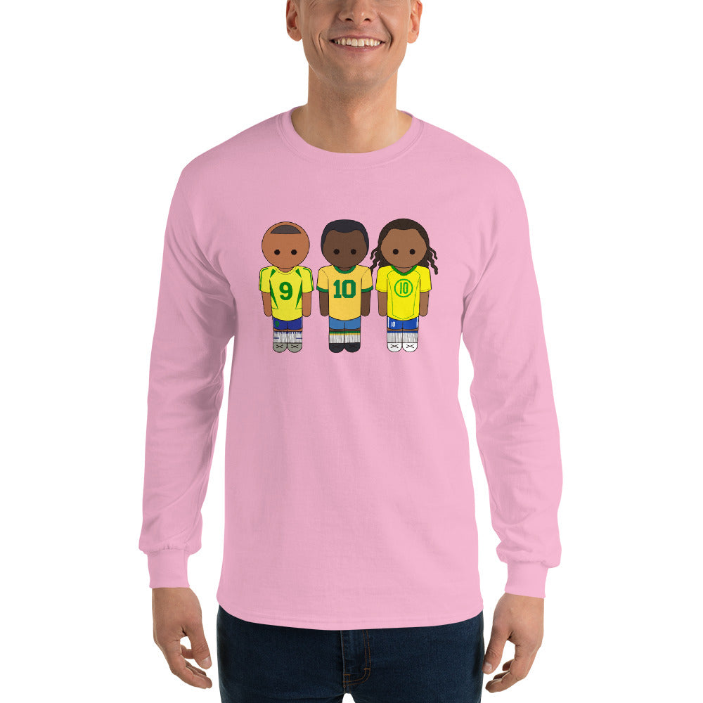 Brazil Ronaldo R9-Pele-Ronaldihno Men’s Long Sleeve Shirt