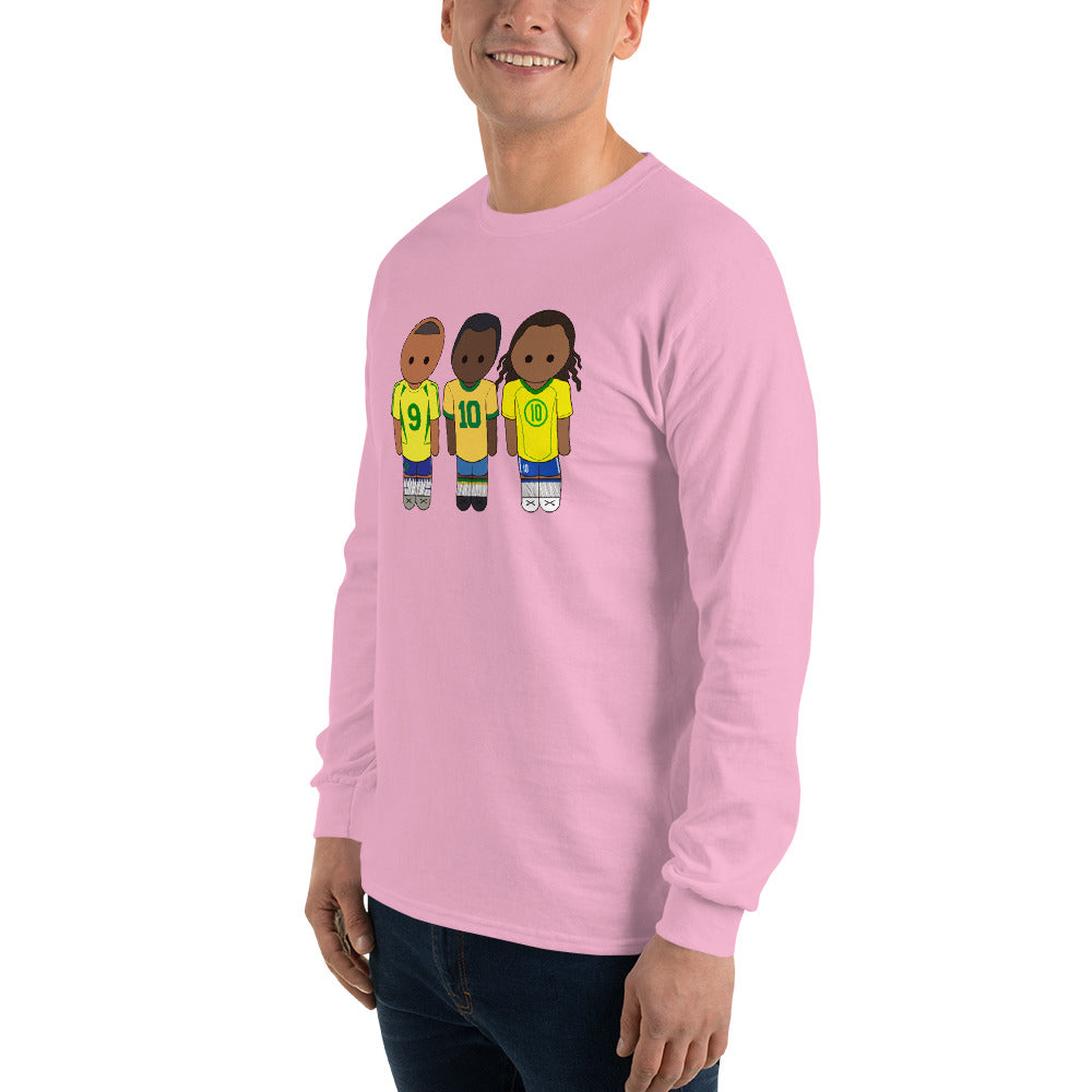 Brazil Ronaldo R9-Pele-Ronaldihno Men’s Long Sleeve Shirt
