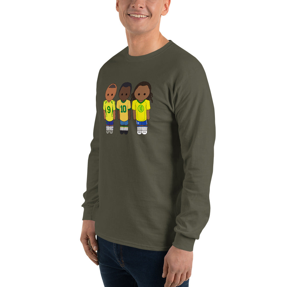 Brazil Ronaldo R9-Pele-Ronaldihno Men’s Long Sleeve Shirt