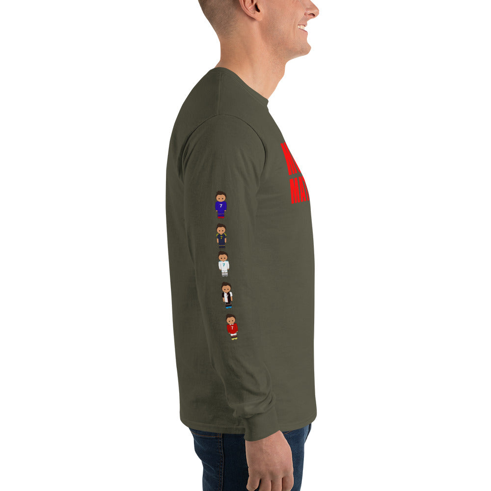 Moji Mates Ronaldo Down the Sleeves Men’s Long Sleeve Shirt