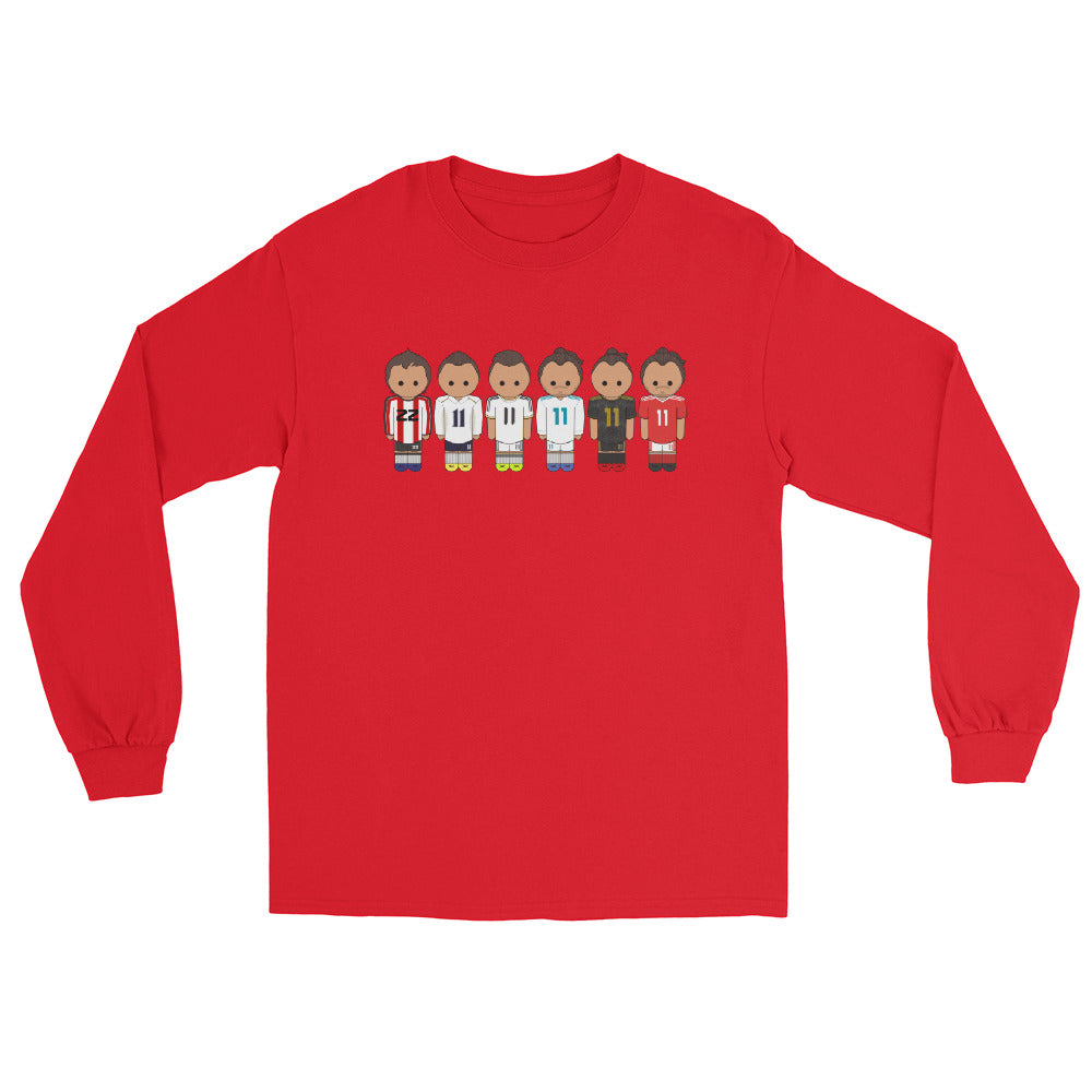 Gareth Bale Lineup Men’s Long Sleeve Shirt