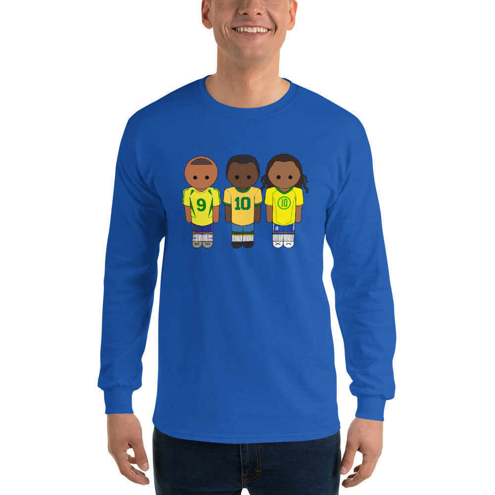 Brazil Ronaldo R9-Pele-Ronaldihno Men’s Long Sleeve Shirt