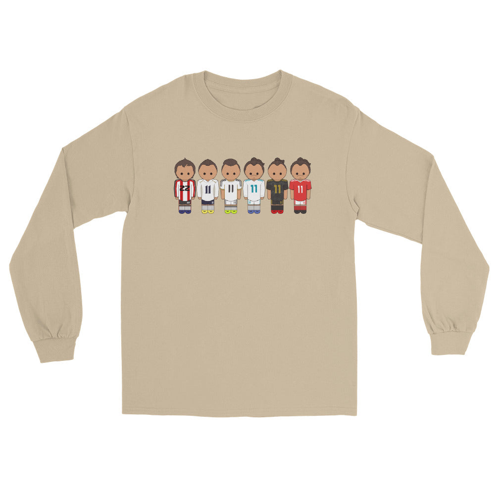 Gareth Bale Lineup Men’s Long Sleeve Shirt