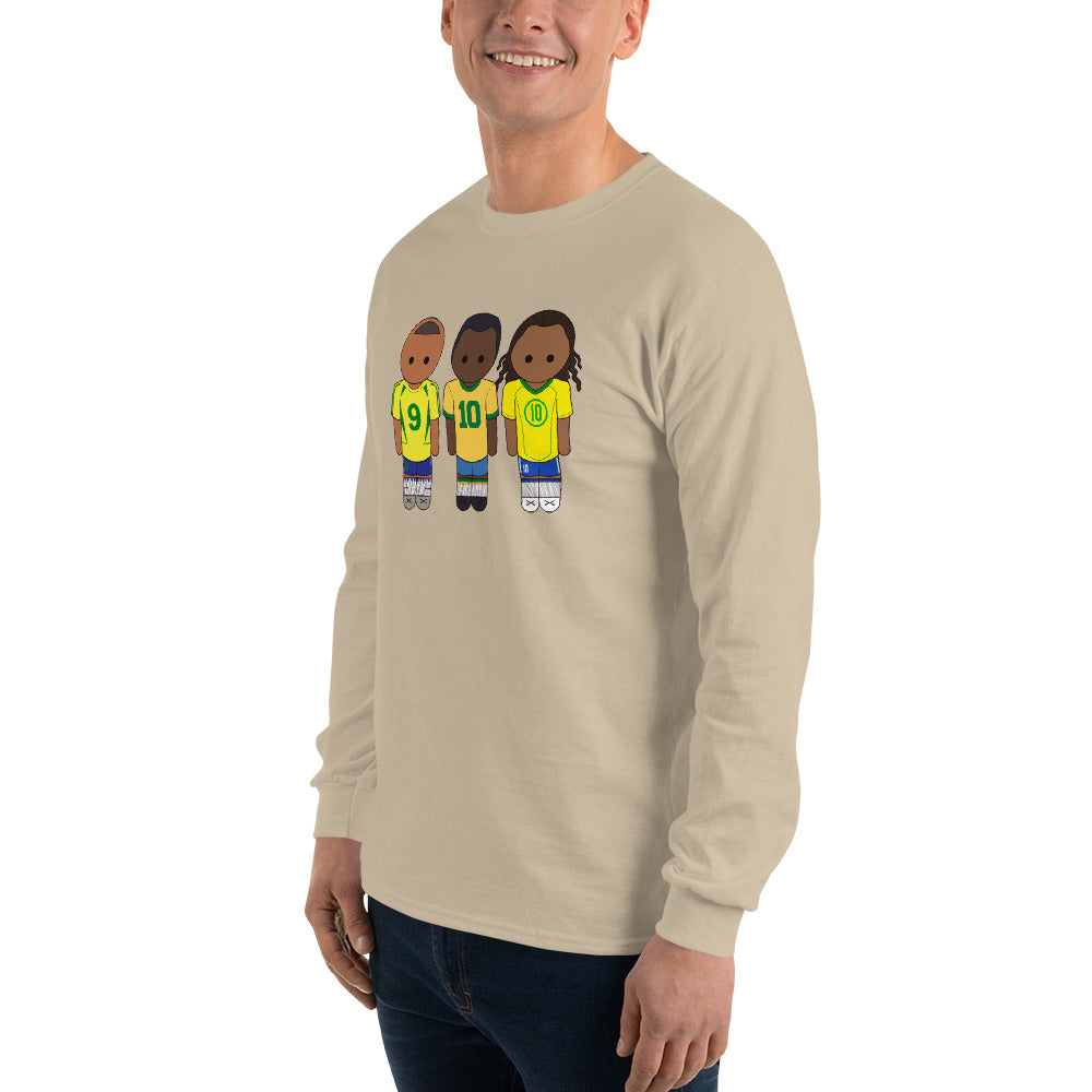 Brazil Ronaldo R9-Pele-Ronaldihno Men’s Long Sleeve Shirt