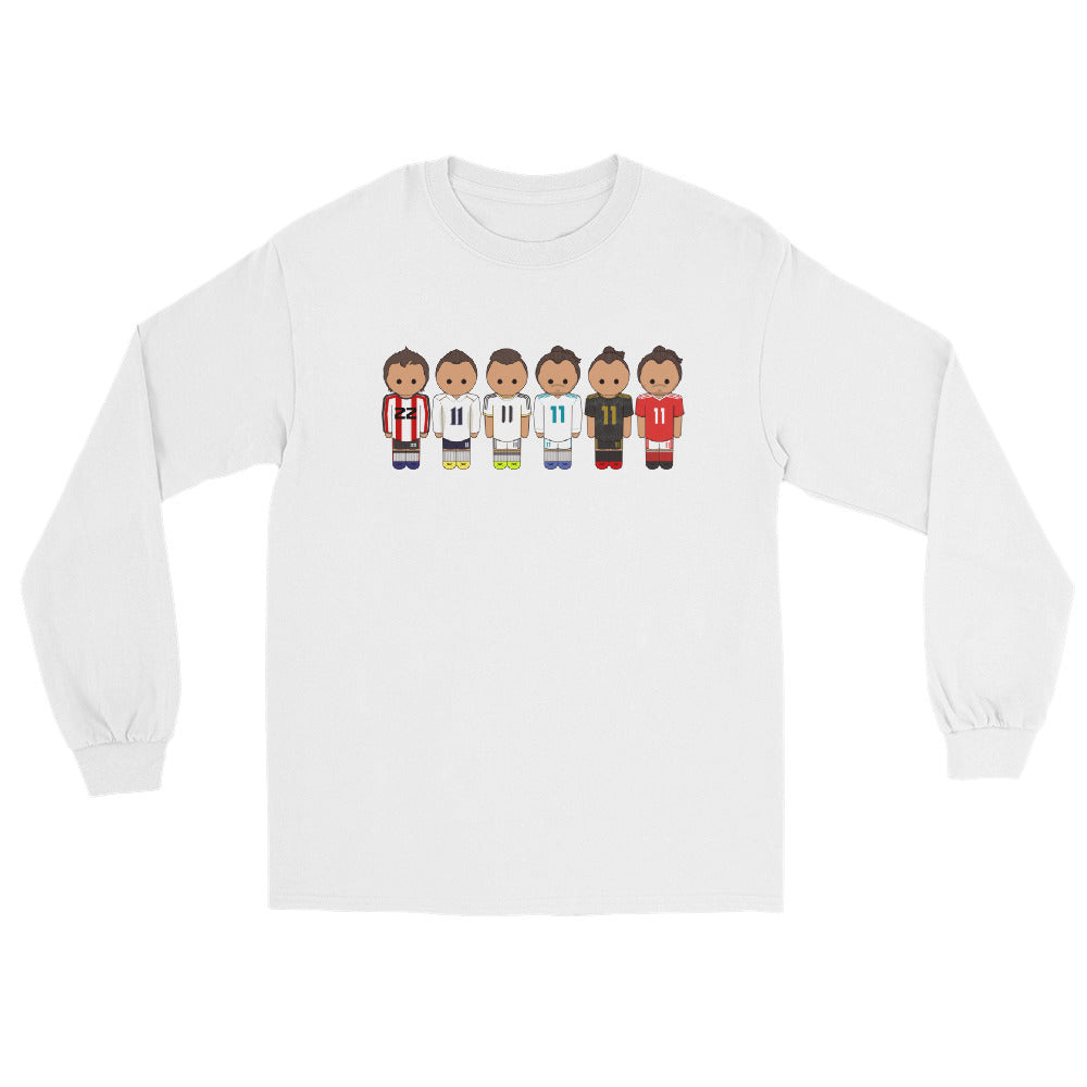 Gareth Bale Lineup Men’s Long Sleeve Shirt