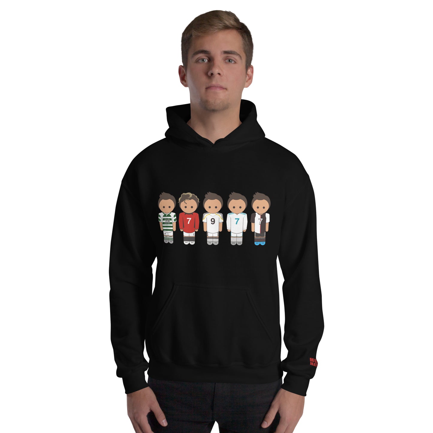 Ronaldo Line Up Manchester United Real Madrid Juventus Unisex Hoodie