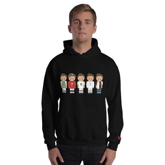 Ronaldo Line Up Manchester United Real Madrid Juventus Unisex Hoodie