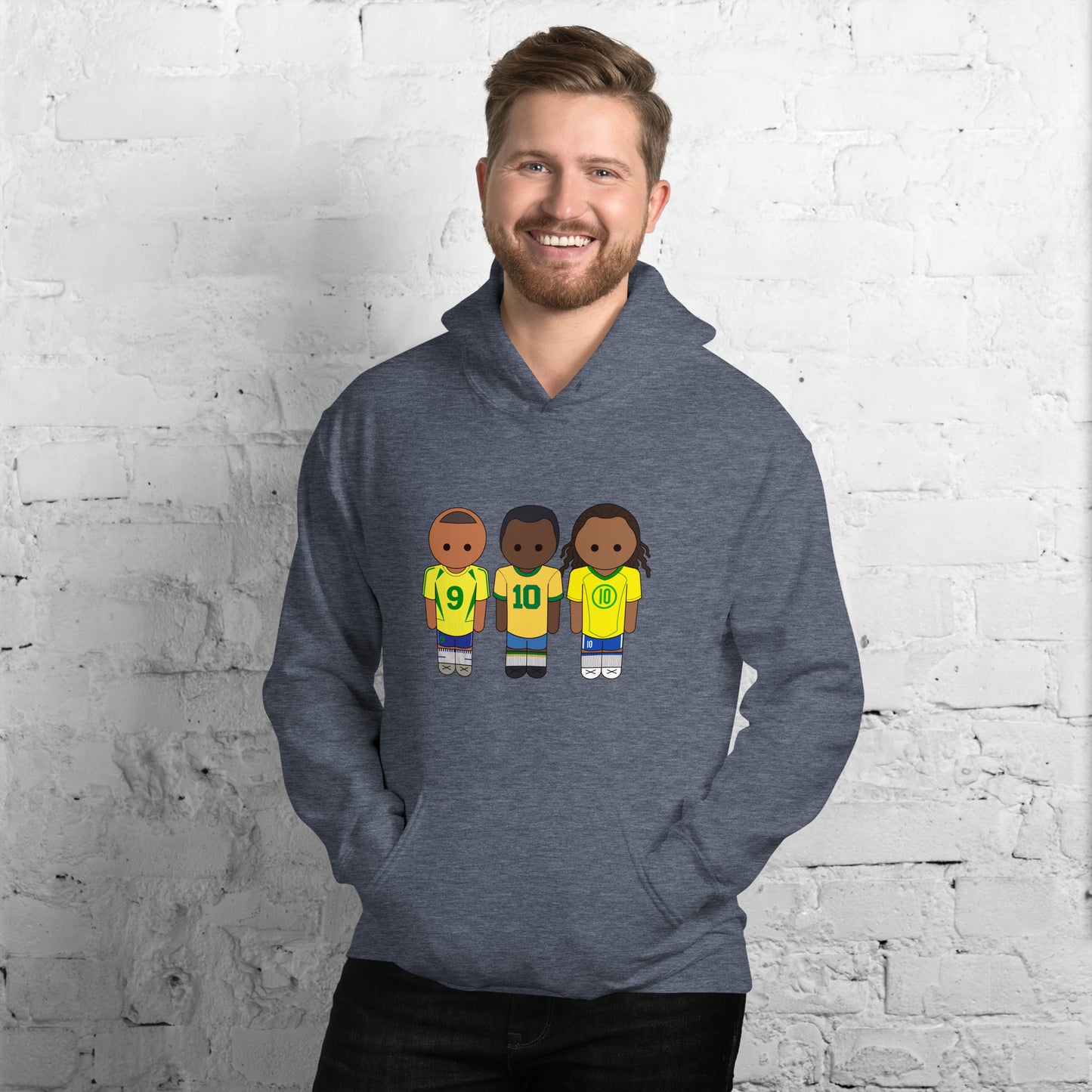 Brazil Ronaldo R9-Pele-Ronaldihno Unisex Hoodie