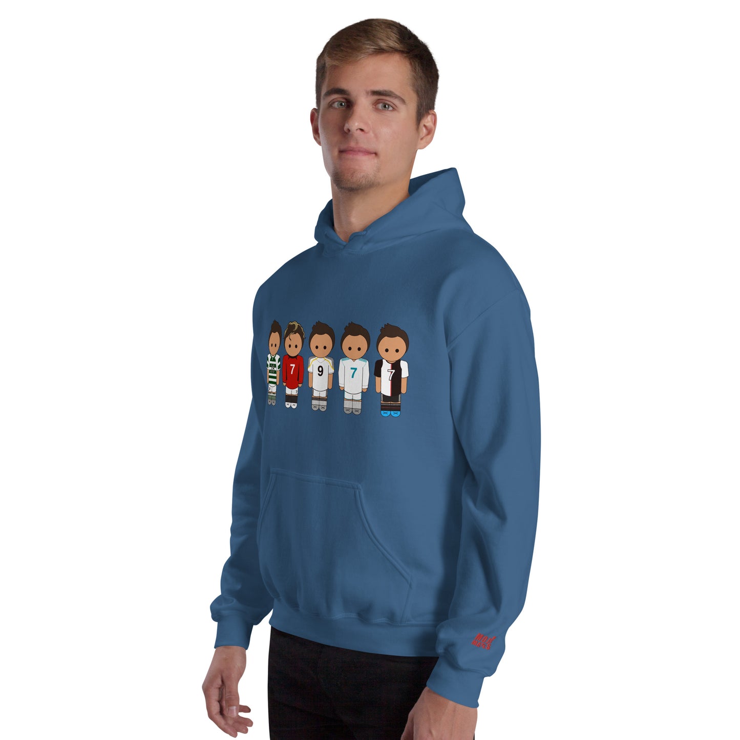 Ronaldo Line Up Manchester United Real Madrid Juventus Unisex Hoodie