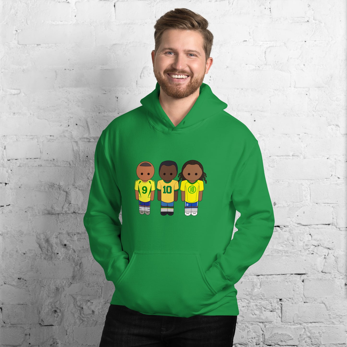 Brazil Ronaldo R9-Pele-Ronaldihno Unisex Hoodie