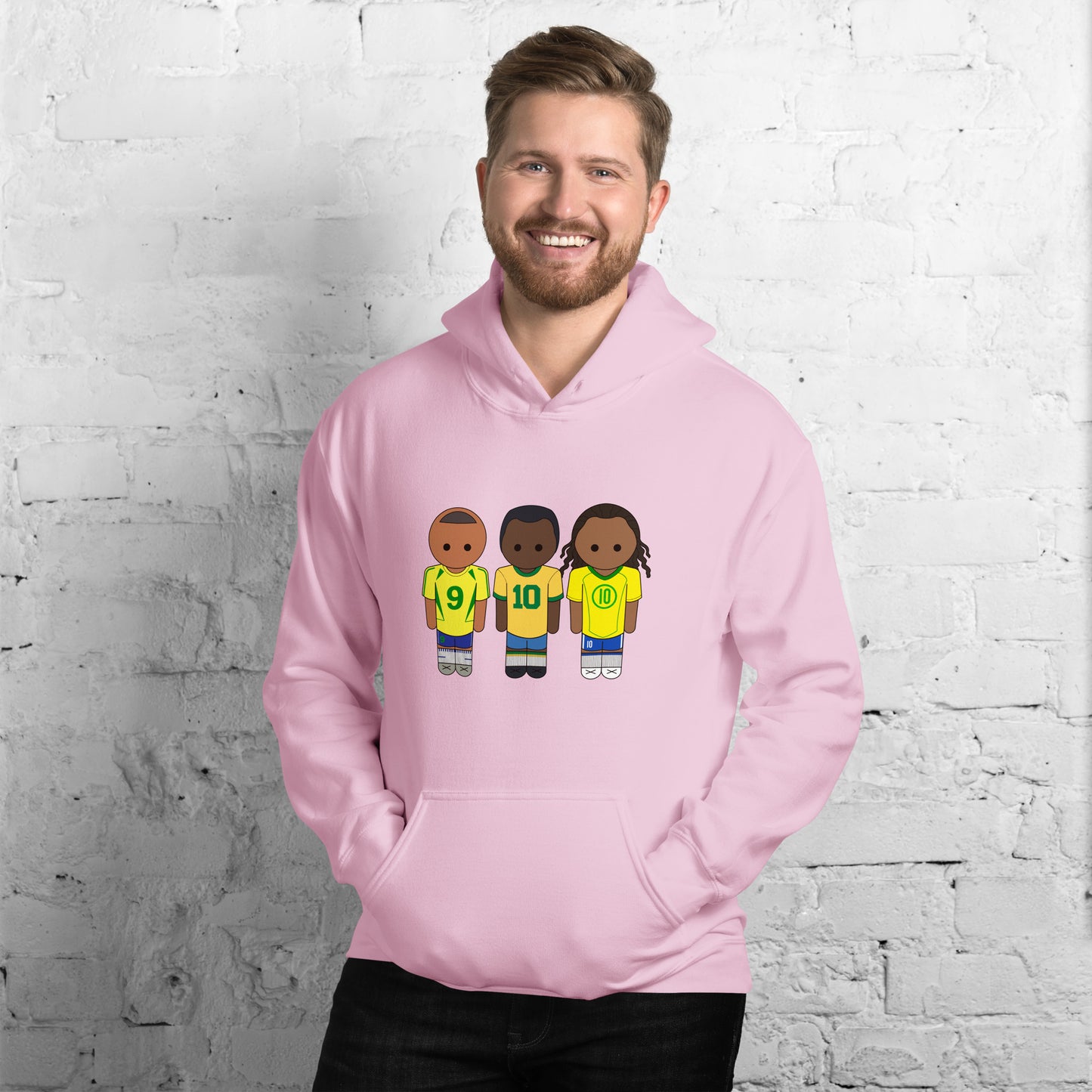 Brazil Ronaldo R9-Pele-Ronaldihno Unisex Hoodie