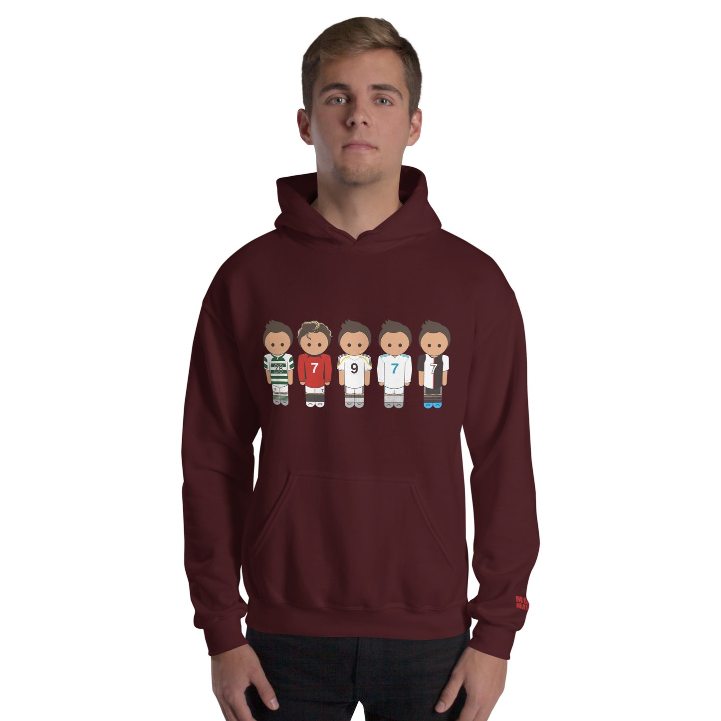 Ronaldo Line Up Manchester United Real Madrid Juventus Unisex Hoodie
