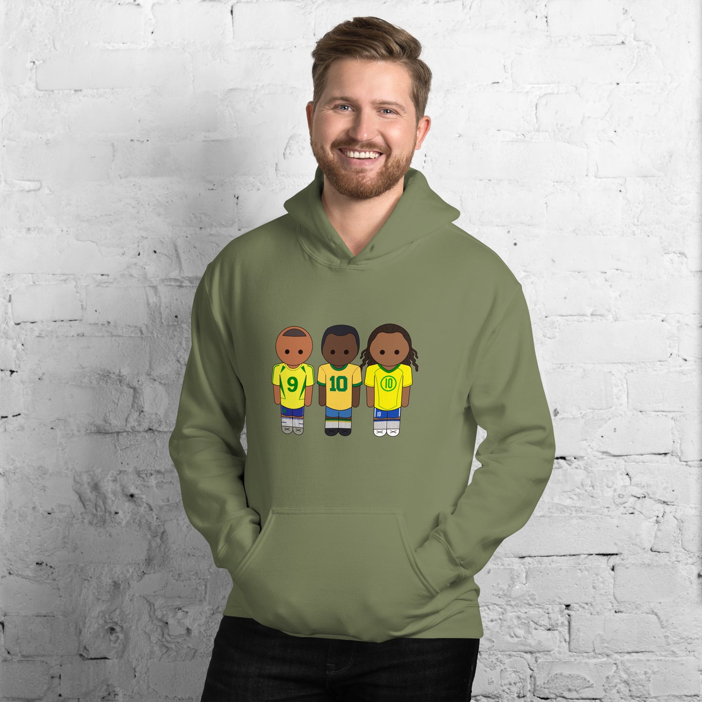 Brazil Ronaldo R9-Pele-Ronaldihno Unisex Hoodie