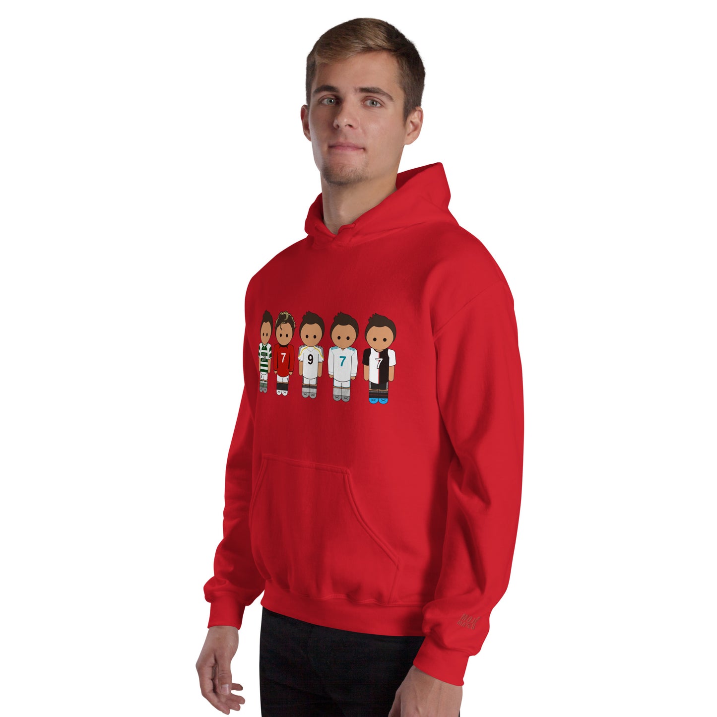 Ronaldo Line Up Manchester United Real Madrid Juventus Unisex Hoodie