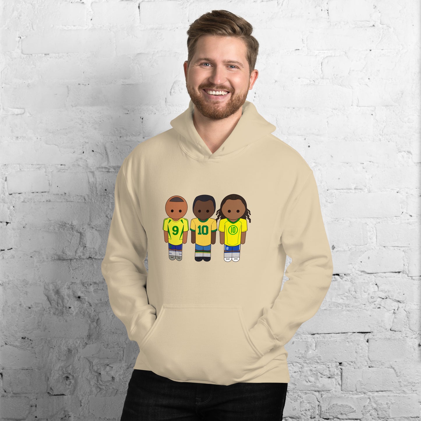 Brazil Ronaldo R9-Pele-Ronaldihno Unisex Hoodie
