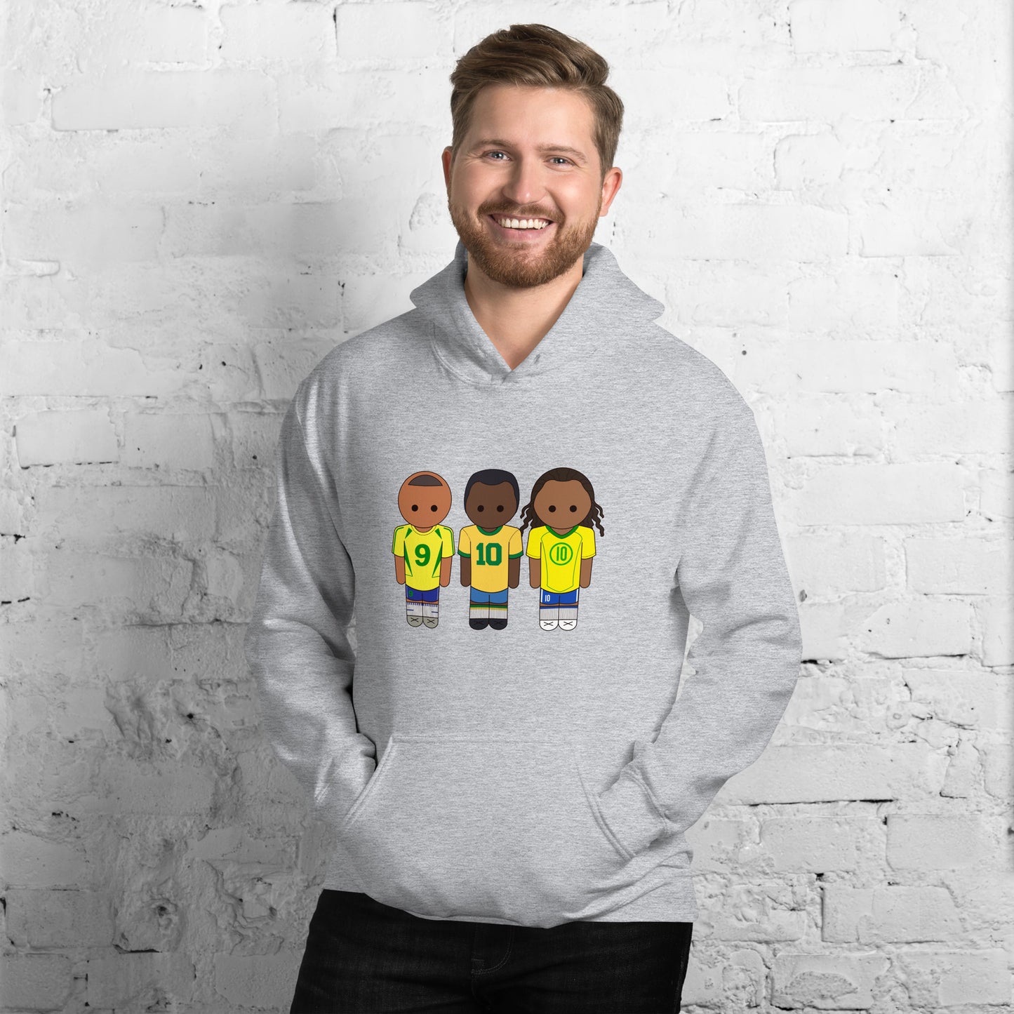Brazil Ronaldo R9-Pele-Ronaldihno Unisex Hoodie