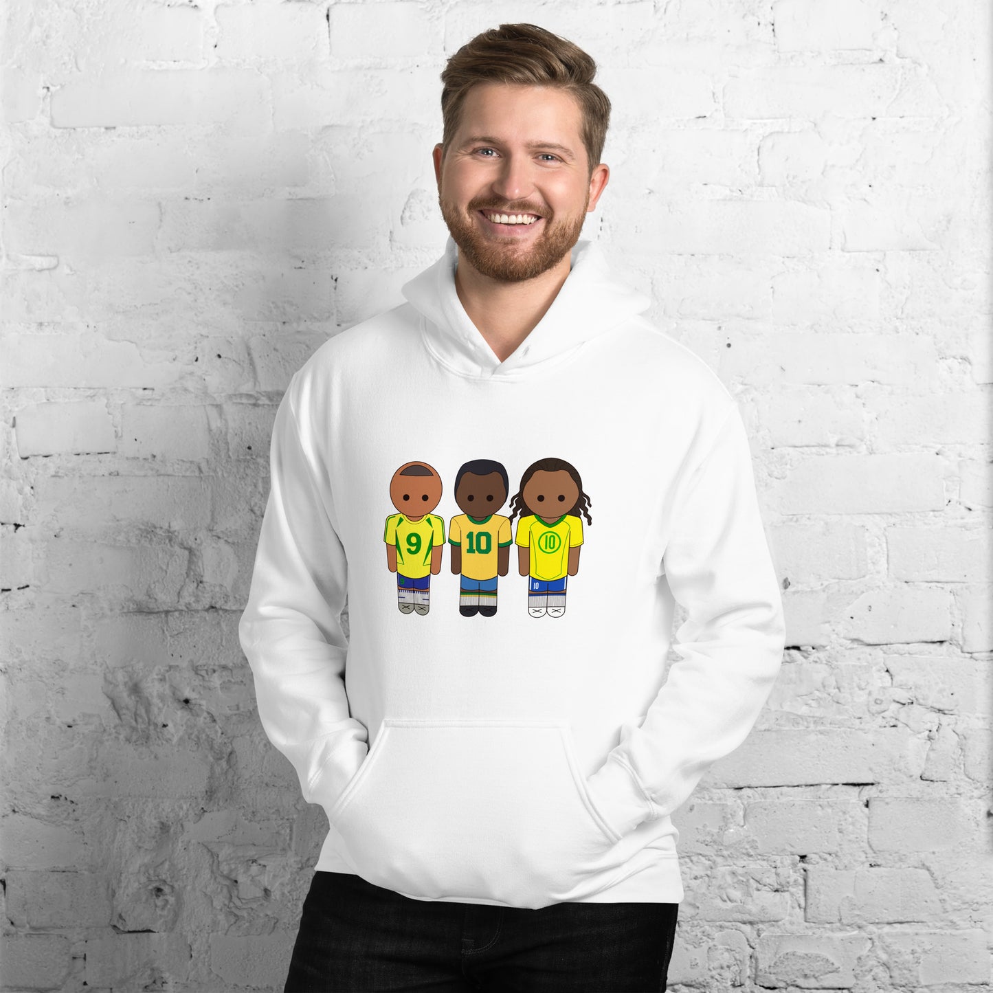 Brazil Ronaldo R9-Pele-Ronaldihno Unisex Hoodie