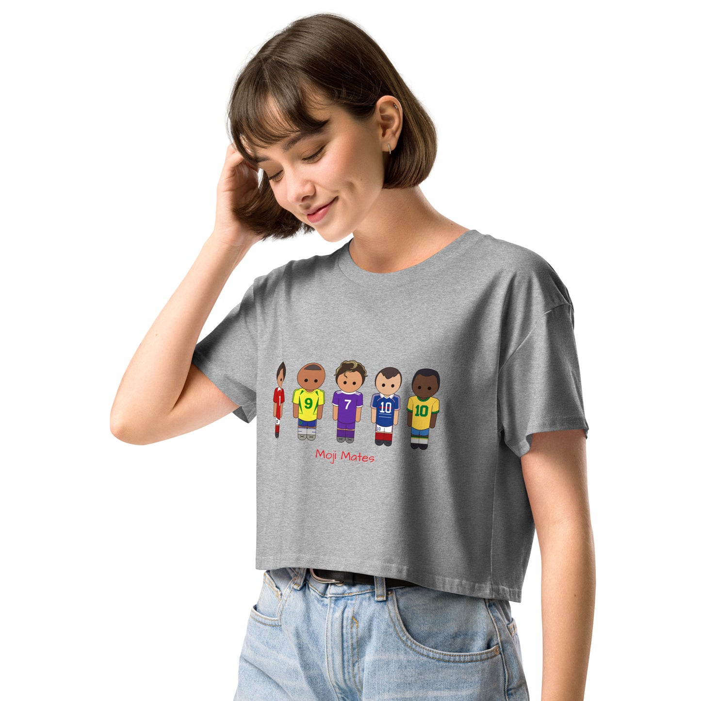 Legends of the Game Eusebio Ronaldo Pele R9 Zidane Women’s crop top
