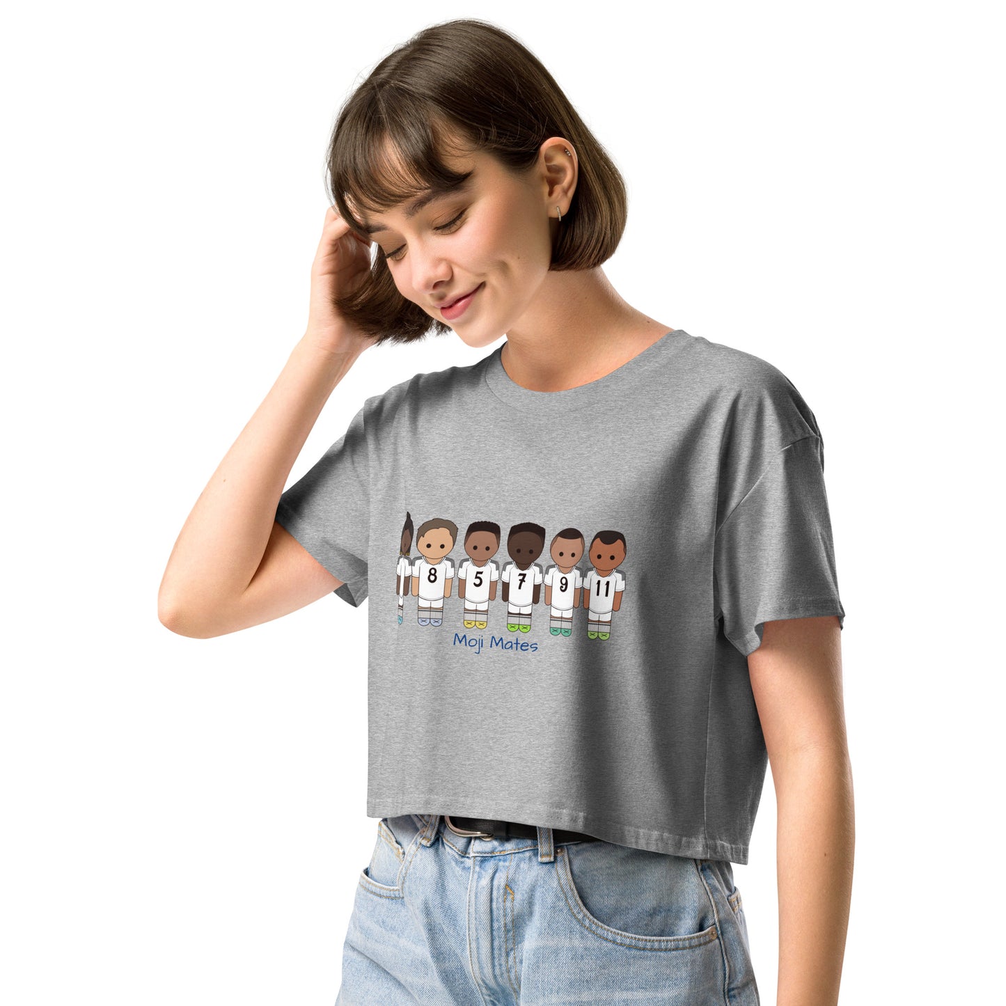 Real Madrid Vini-Camavinga-Fede-Jude-Rodrygo-Mbappe Women’s crop top