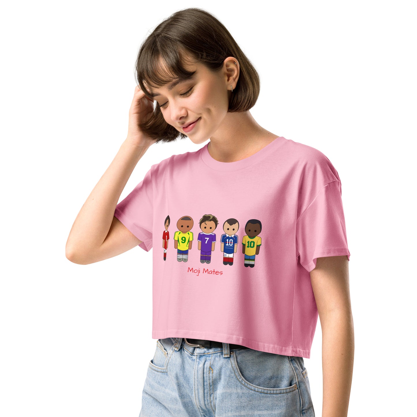 Legends of the Game Eusebio Ronaldo Pele R9 Zidane Women’s crop top