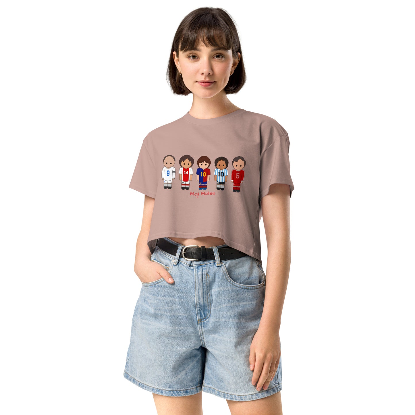 Legends Di Stefano Cruyff Messi Maradona Beckenbauer Women’s crop top