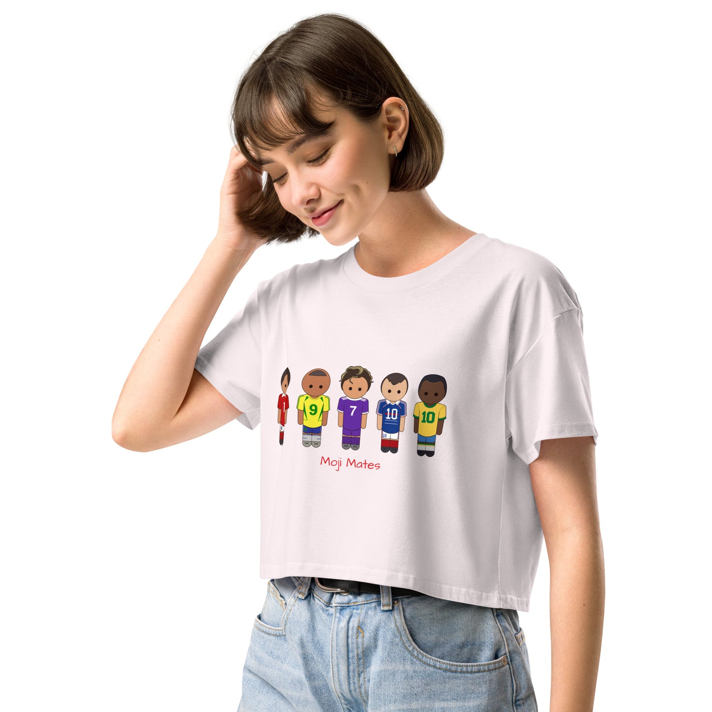 Legends of the Game Eusebio Ronaldo Pele R9 Zidane Women’s crop top