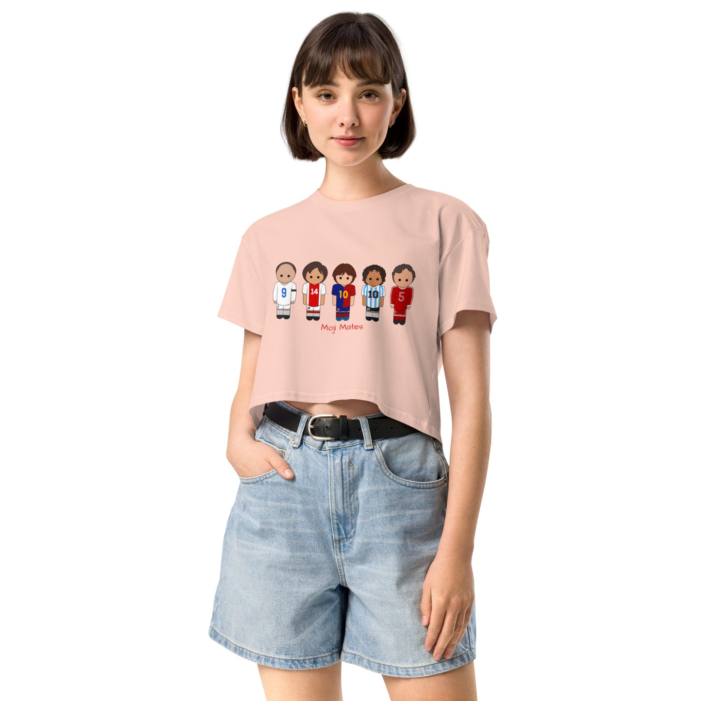 Legends Di Stefano Cruyff Messi Maradona Beckenbauer Women’s crop top