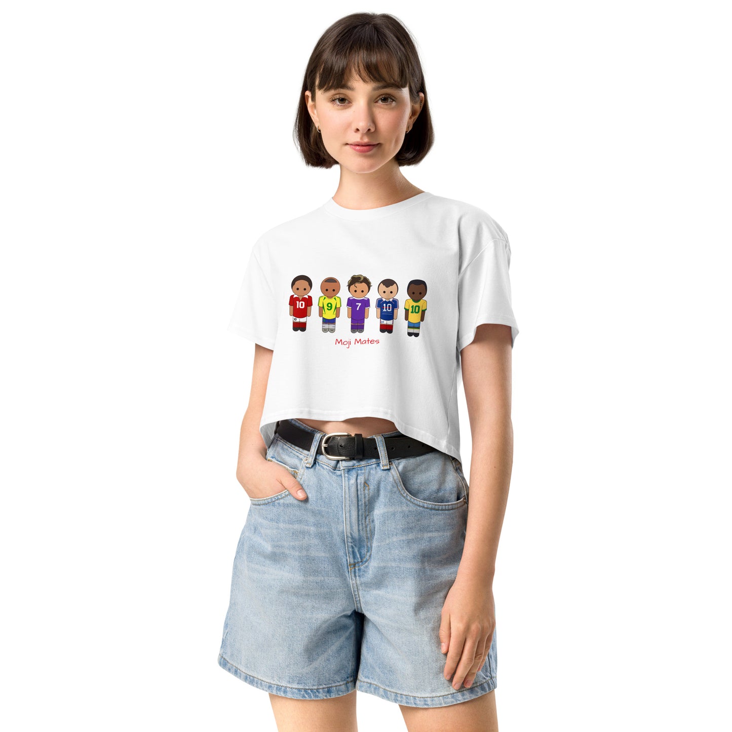 Legends of the Game Eusebio Ronaldo Pele R9 Zidane Women’s crop top