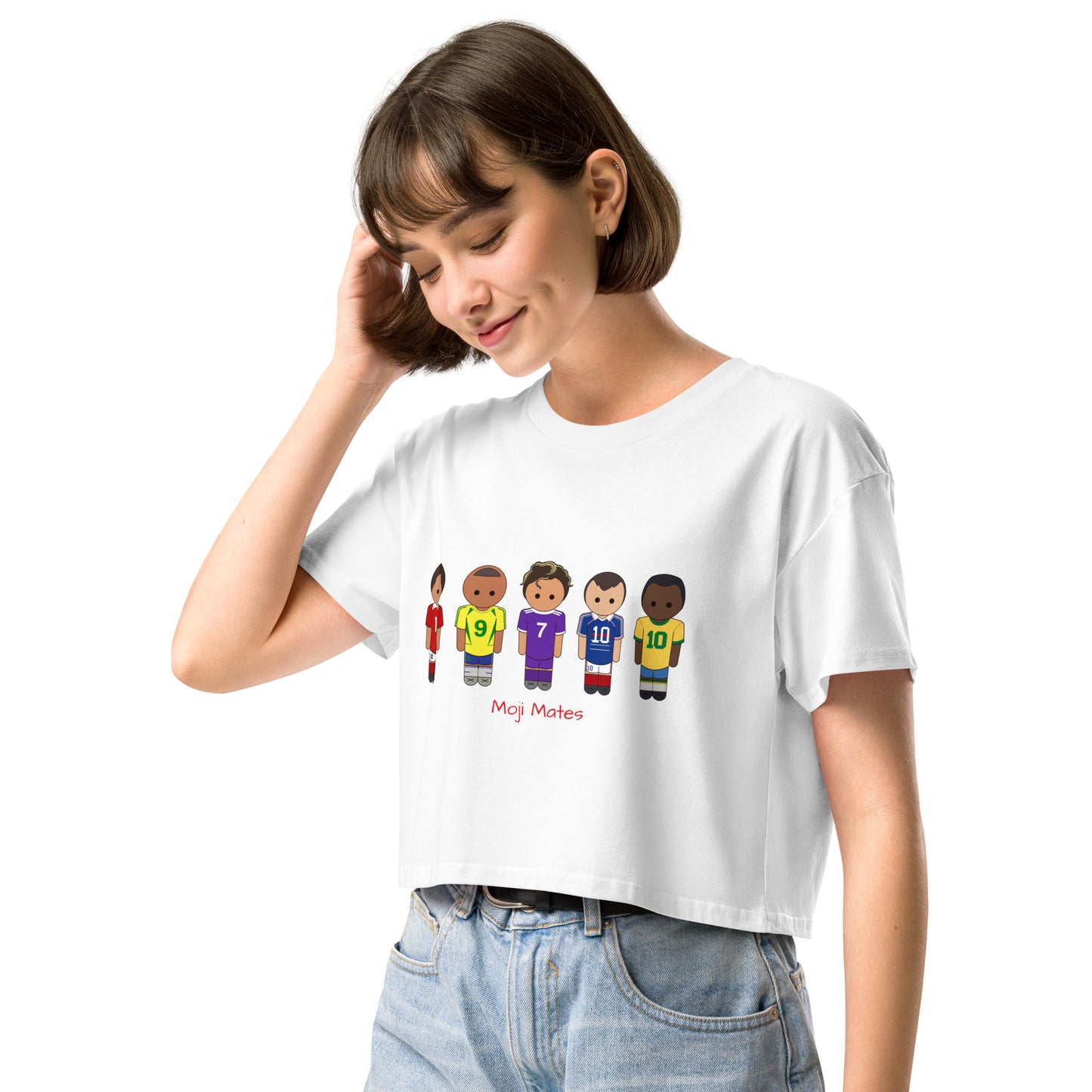 Legends of the Game Eusebio Ronaldo Pele R9 Zidane Women’s crop top