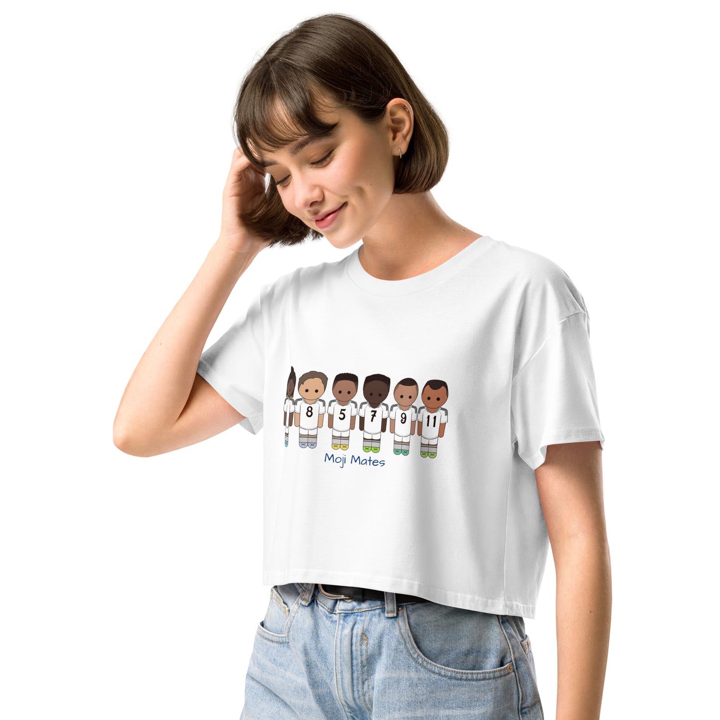 Real Madrid Vini-Camavinga-Fede-Jude-Rodrygo-Mbappe Women’s crop top