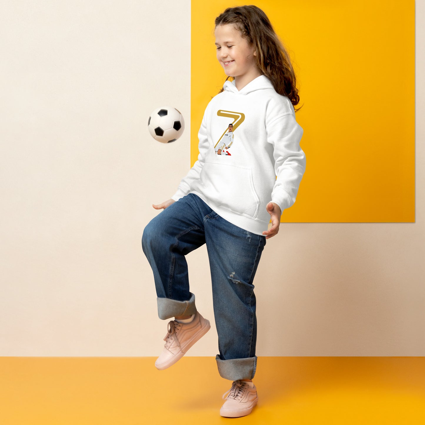 Ronaldo Sliding 7 Real Madrid Youth heavy blend hoodie