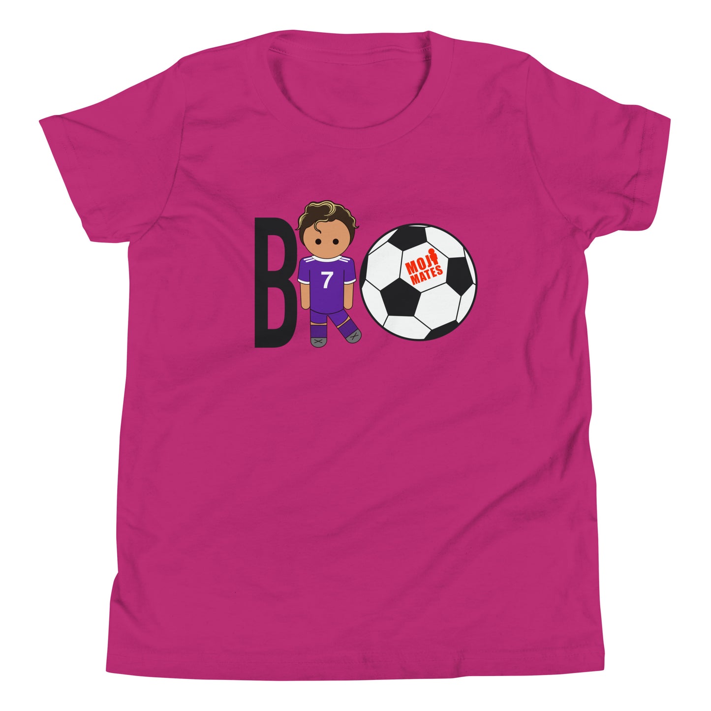 BRO Purple Big Chest Youth Short Sleeve T-Shirt