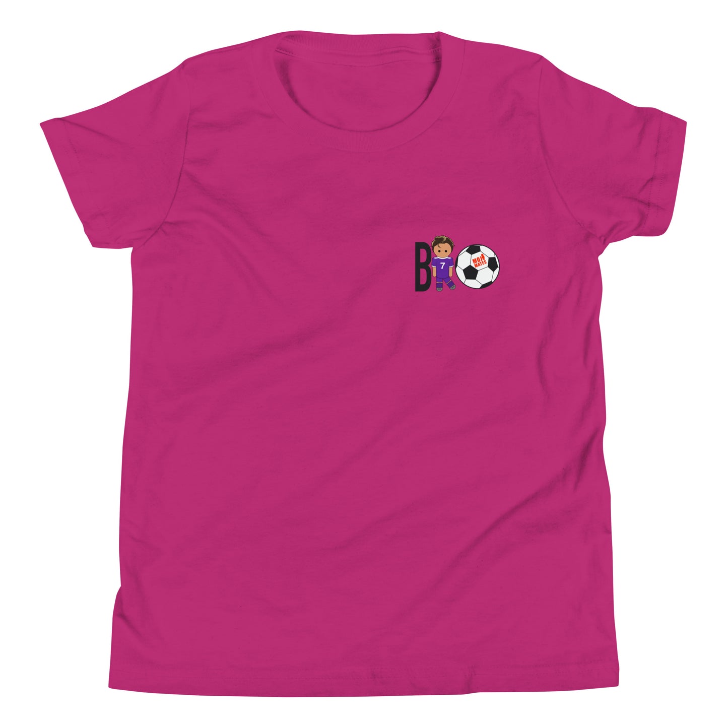 Bro Purple Left Chest Youth Short Sleeve T-Shirt