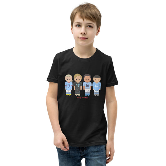 Man City Haaland De Bruyne Rodri Foden Youth Short Sleeve T-Shirt