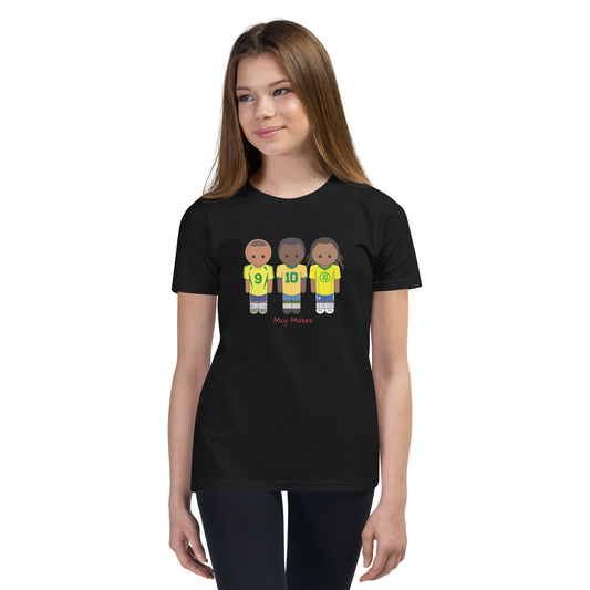 R9-Pele-Ronaldihno Youth Short Sleeve T-Shirt