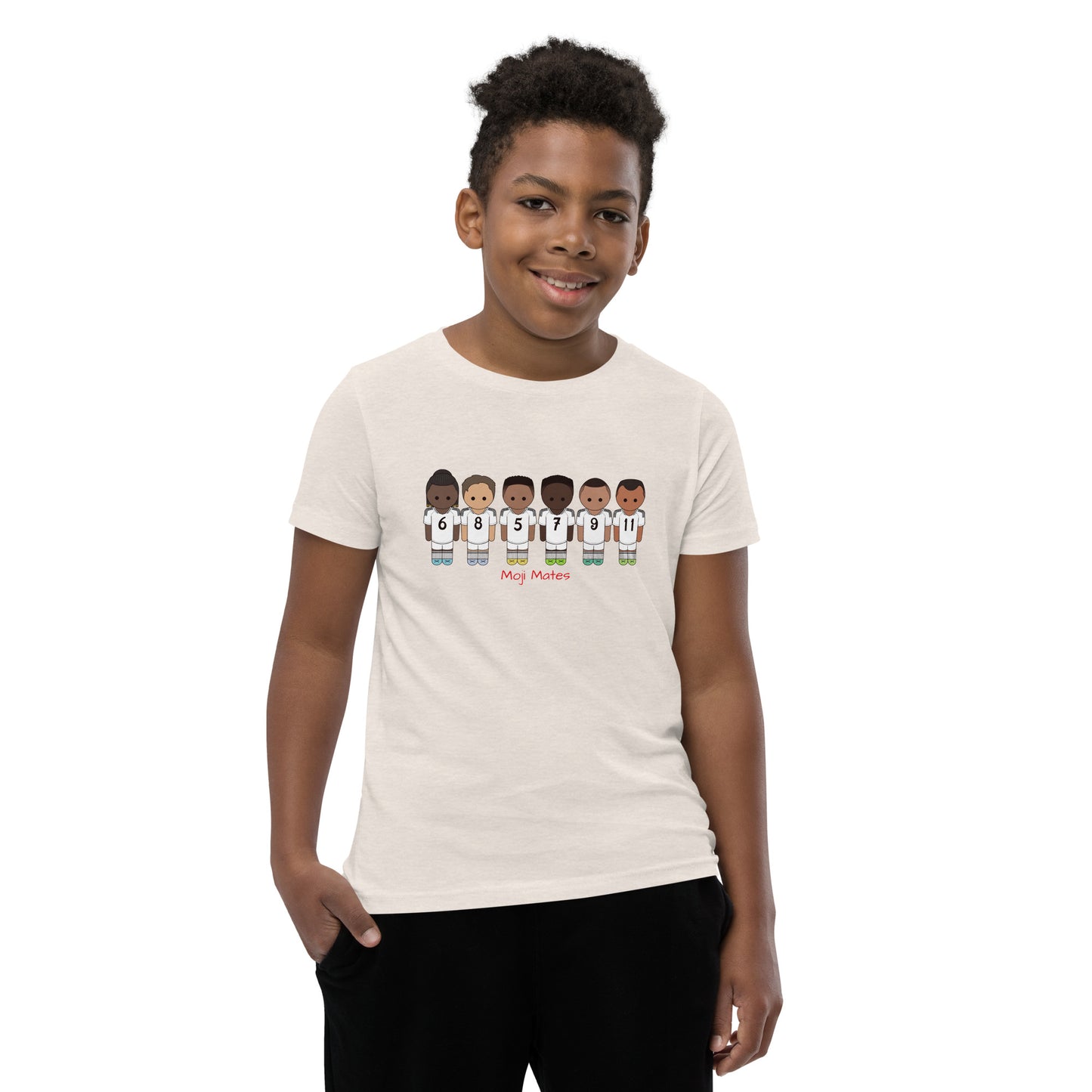 Real Madrid Vini-Camavinga-Fede-Jude-Rodrygo-Mbappe Youth Short Sleeve T-Shirt