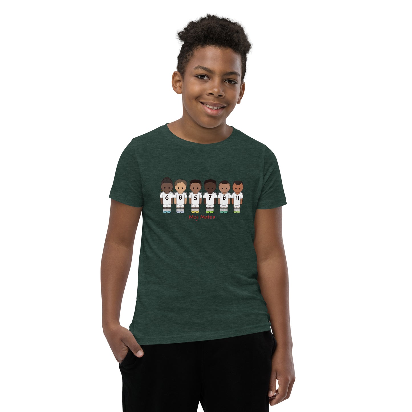 Real Madrid Vini-Camavinga-Fede-Jude-Rodrygo-Mbappe Youth Short Sleeve T-Shirt