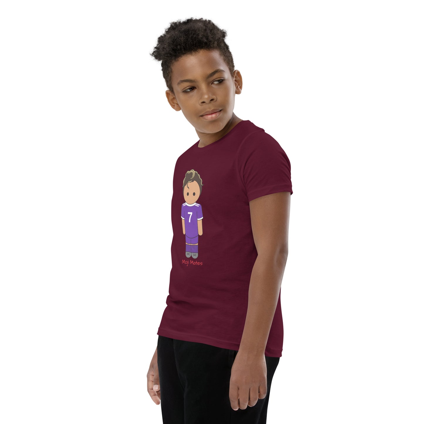 Ronaldo Noodle Hair Real Madrid Youth Short Sleeve T-Shirt