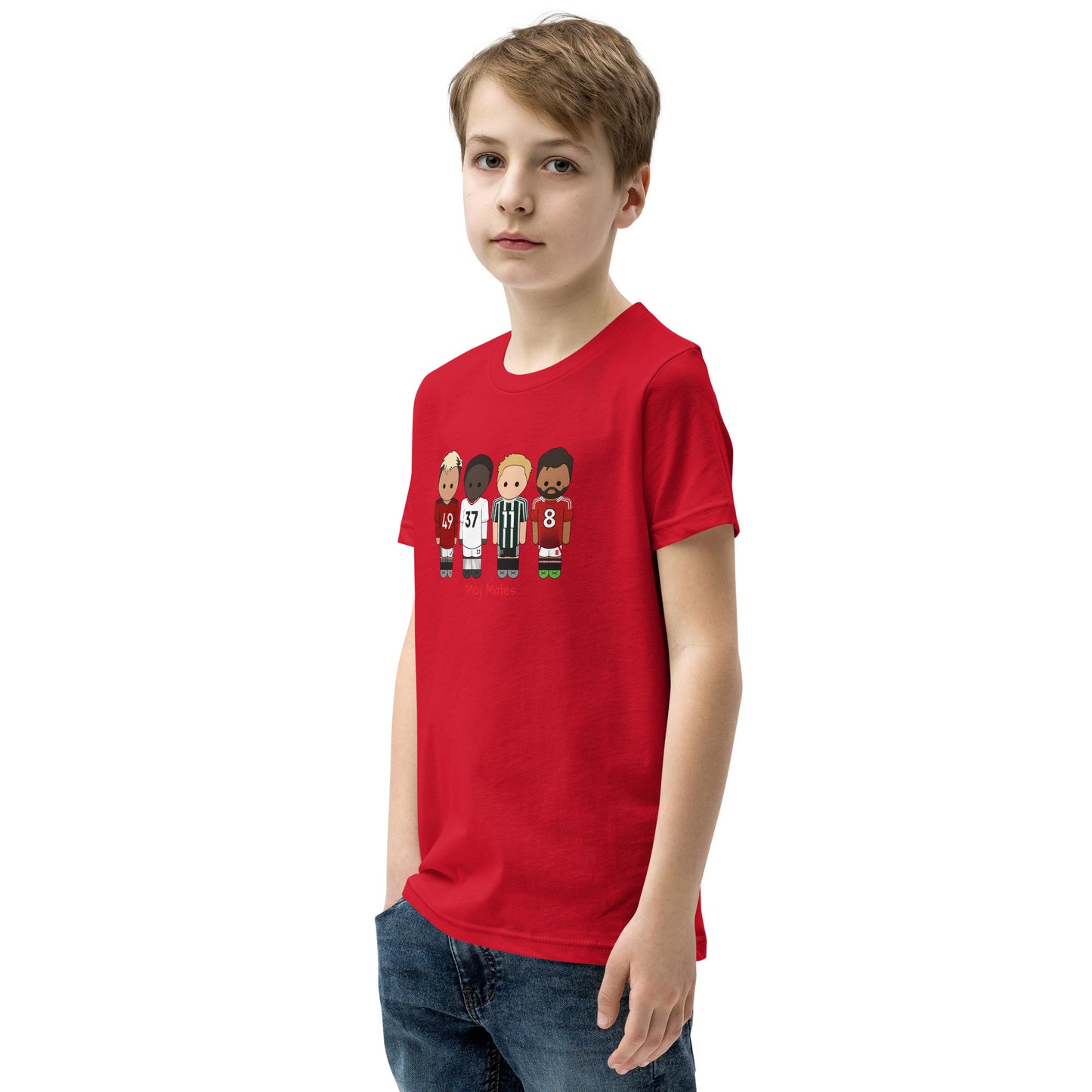 Manchester United Mainoo-Bruno-Hojlund-Garnacho Youth Short Sleeve T-Shirt